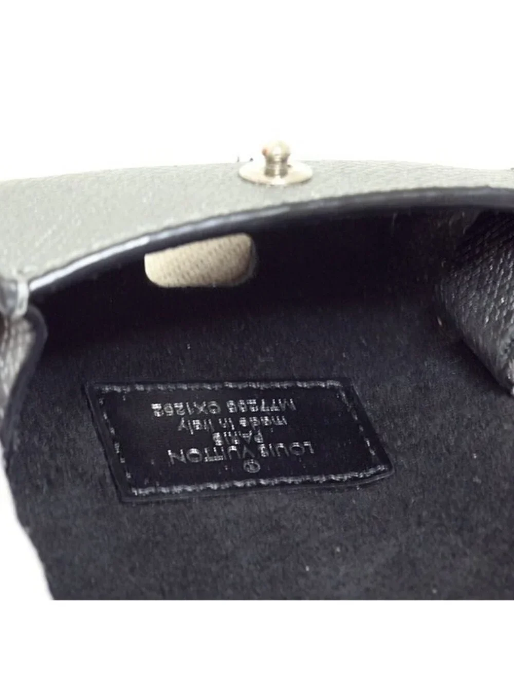 Louis Vuitton LV Earphones Pouch Taigarama Gray Silver
